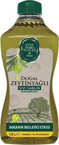 Eyüp Sabri Tuncer Zeytinyağlı Alkolsüz Vegan Parabensiz Organik Nemlendiricili 2'li 1.5 lt Sıvı Sabun