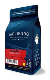 Moliendo Kafeinsiz Karanfil-Zencefil Aromalı Kolombiya Arabica Çekirdek Filtre Kahve 250 gr