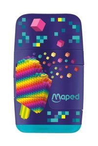 Maped 049223 Connect Pixel Party Silgili Manuel Plastik Kalemtıraş Pembe 20 Adet