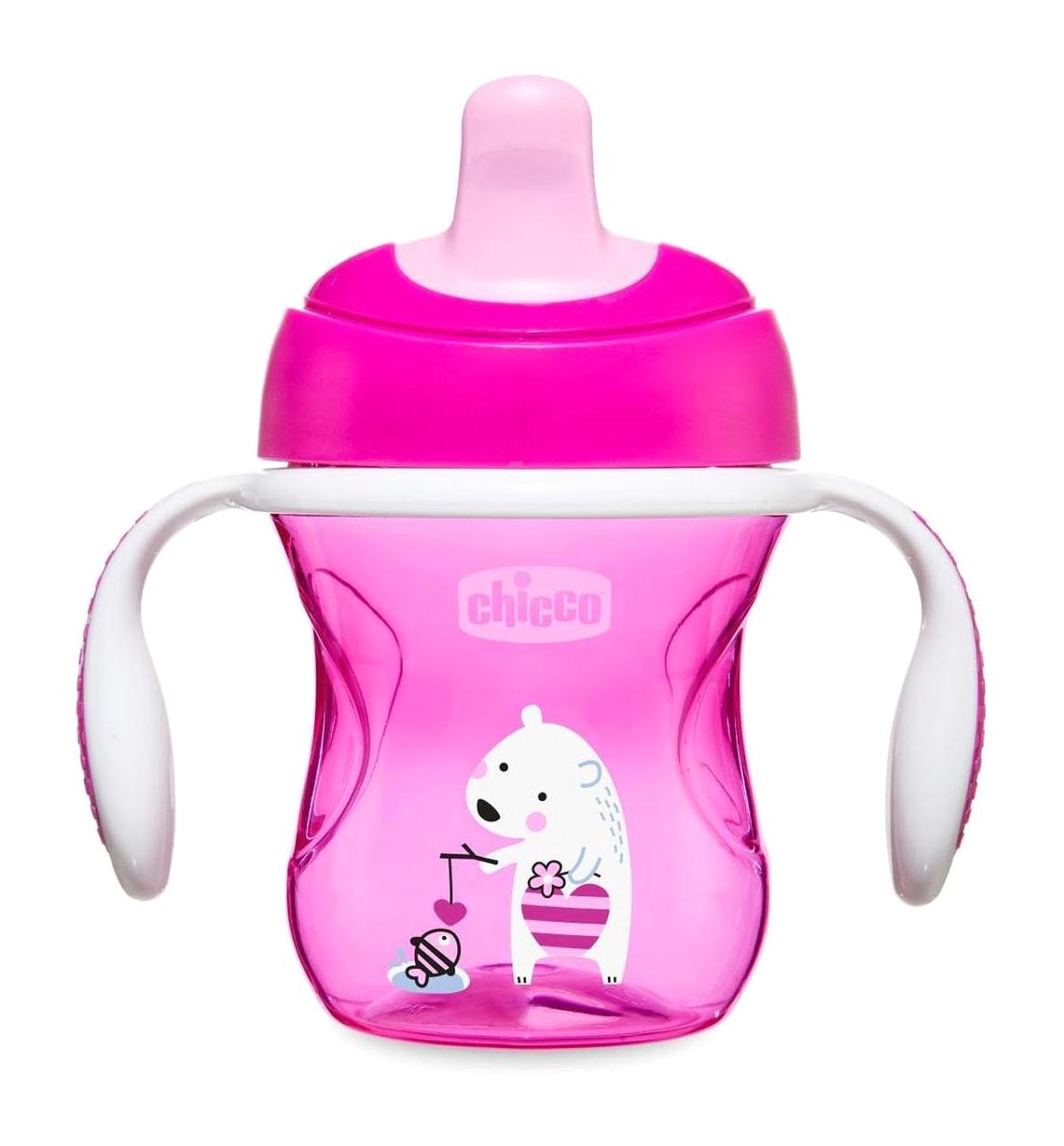 Chicco Akıtmaz Kulplu 6 Ay+ 200 ml Alıştırma Bardağı Pembe