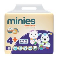 Minies Maxiplus 4 Numara Cırtlı Bebek Bezi 38'li