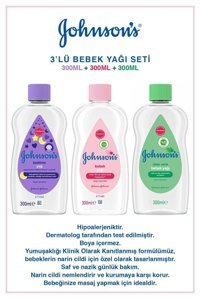 Johnson's Hipoalerjenik Bebek Masaj Yağı 3x300 ml