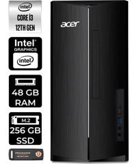 Acer Aspire TC1760 DTBHUEM004P391 Dahili Intel UHD Graphics Intel Core i3 12100 48 GB Ram 256 GB SSD Tower Windows 11 Home Masaüstü Bilgisayar + PER4 BELLEK