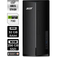 Acer Aspire TC1760 DTBHUEM005P326 Harici GeForce GT 730 4 GB Intel Core i5 12400 32 GB Ram 256 GB SSD Tower FreeDos Masaüstü Bilgisayar + PER4 BELLEK