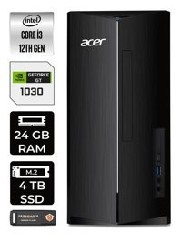 Acer Aspire DT.BHUEM.004 Harici GeForce GT 1030 Intel Core i3 12100 24 GB Ram 4 TB SSD Tower Windows 11 Pro Masaüstü Bilgisayar + PER4 BELLEK