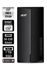 Acer Aspire TC1760 DT.BHUEM.005 Dahili Intel UHD Graphics Intel Core i5 12400 16 GB Ram 1 TB SSD Tower FreeDos Masaüstü Bilgisayar + PER4 BELLEK