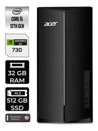 Acer Aspire DT.BHUEM.005 Harici GeForce GT 730 4 GB Intel Core i5 12400 32 GB Ram 512 GB SSD Tower Windows 11 Home Masaüstü Bilgisayar + PER4 BELLEK