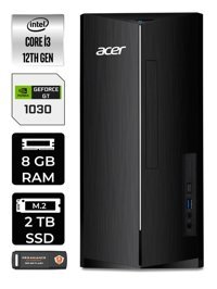 Acer Aspire DT.BHUEM.004 Harici GeForce GT 1030 Intel Core i3 12100 8 GB Ram 2 TB SSD Tower Windows 11 Pro Masaüstü Bilgisayar + PER4 BELLEK