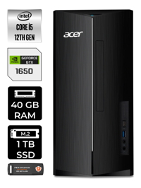 Acer Aspire DT.BHUEM.005 Harici GeForce GTX 1650 Intel Core i5 12400 40 GB Ram 1 TB SSD Tower Windows 11 Pro Masaüstü Bilgisayar + PER4 BELLEK