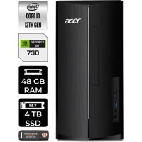 Acer Aspire TC1760 DTBHUEM004P445 Harici GeForce GT 730 4 GB Intel Core i3 12100 48 GB Ram 4 TB SSD Tower Windows 11 Pro Masaüstü Bilgisayar + PER4 BELLEK