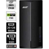 Acer Aspire TC1760 DTBHUEM005P368 Harici GeForce GT 730 4 GB Intel Core i5 12400 20 GB Ram 1 TB SSD Tower Windows 11 Home Masaüstü Bilgisayar + PER4 BELLEK