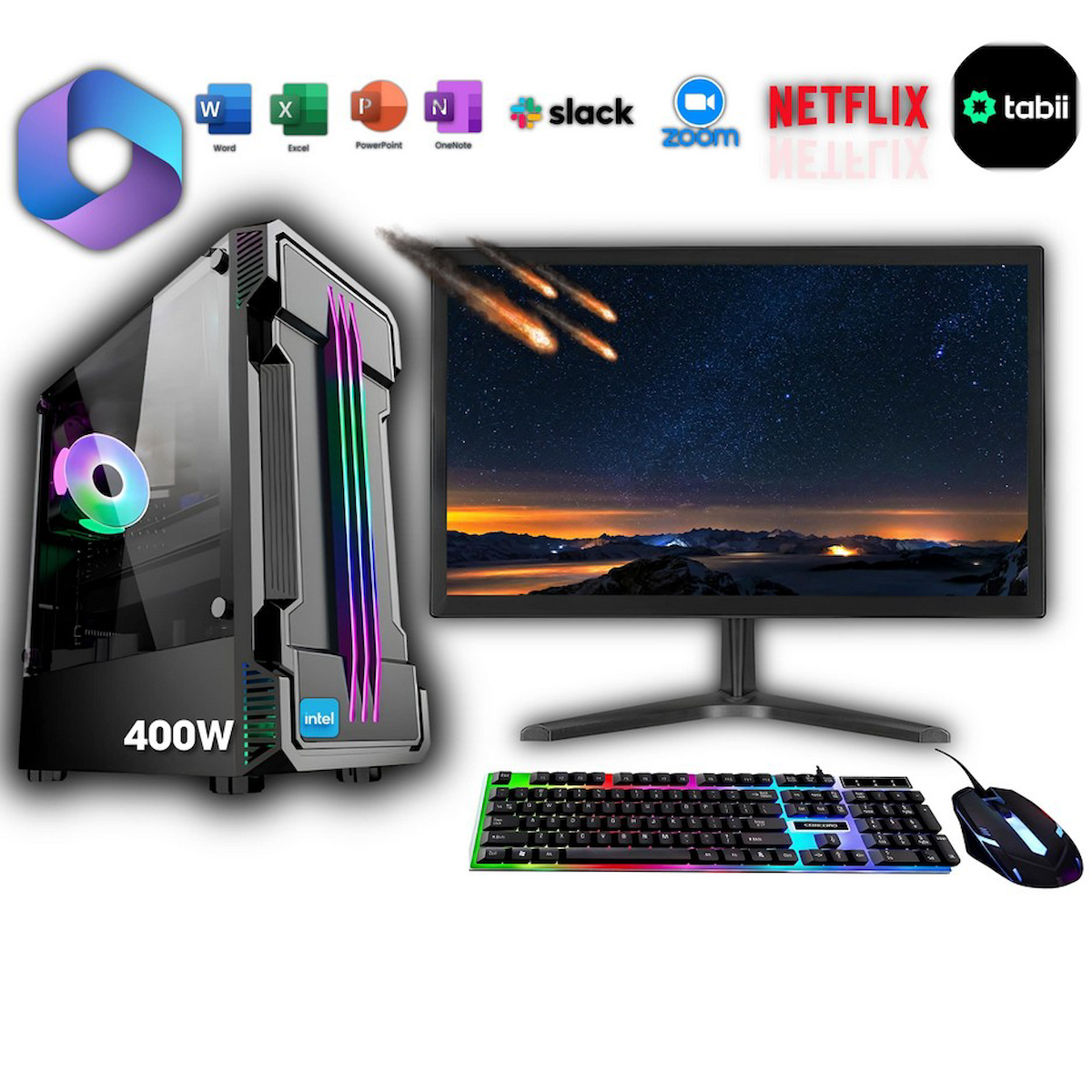 Avantron GMX6437 Harici GeForce GT 740 Intel Core i3 10100F 8 GB Ram DDR4 256 GB SSD Tower FreeDos 19.5 inç Monitörlü Masaüstü Bilgisayar