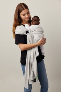 Pure Carrier Ring Sling 16 kg Kapasiteli Her Yöne Yenidoğan Kanguru Gri