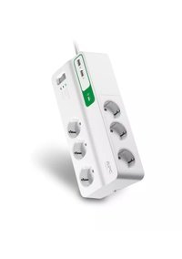 Apc By Schneider Electric Pm6U-Gr 6'lı Soket 2 metre 2'li USB Kablolu Çiftli 1836 J Akım Korumalı Priz