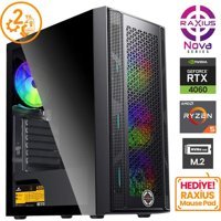 Raxius Nova G1 R5 4060-56F13 Harici GeForce RTX 4060 AMD Ryzen 5 5600 8 GB Ram 1 TB SSD Tower Windows 11 Pro Masaüstü Bilgisayar