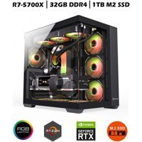 Noder X32 Harici GeForce RTX 4060 AMD Ryzen 7 5700X 32 GB Ram 1 TB SSD Tower FreeDos Masaüstü Bilgisayar