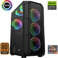 Xaser XSR626 Harici GeForce RTX 3060 AMD Ryzen 7 5700X 16 GB Ram 1 TB SSD Tower FreeDos Masaüstü Bilgisayar