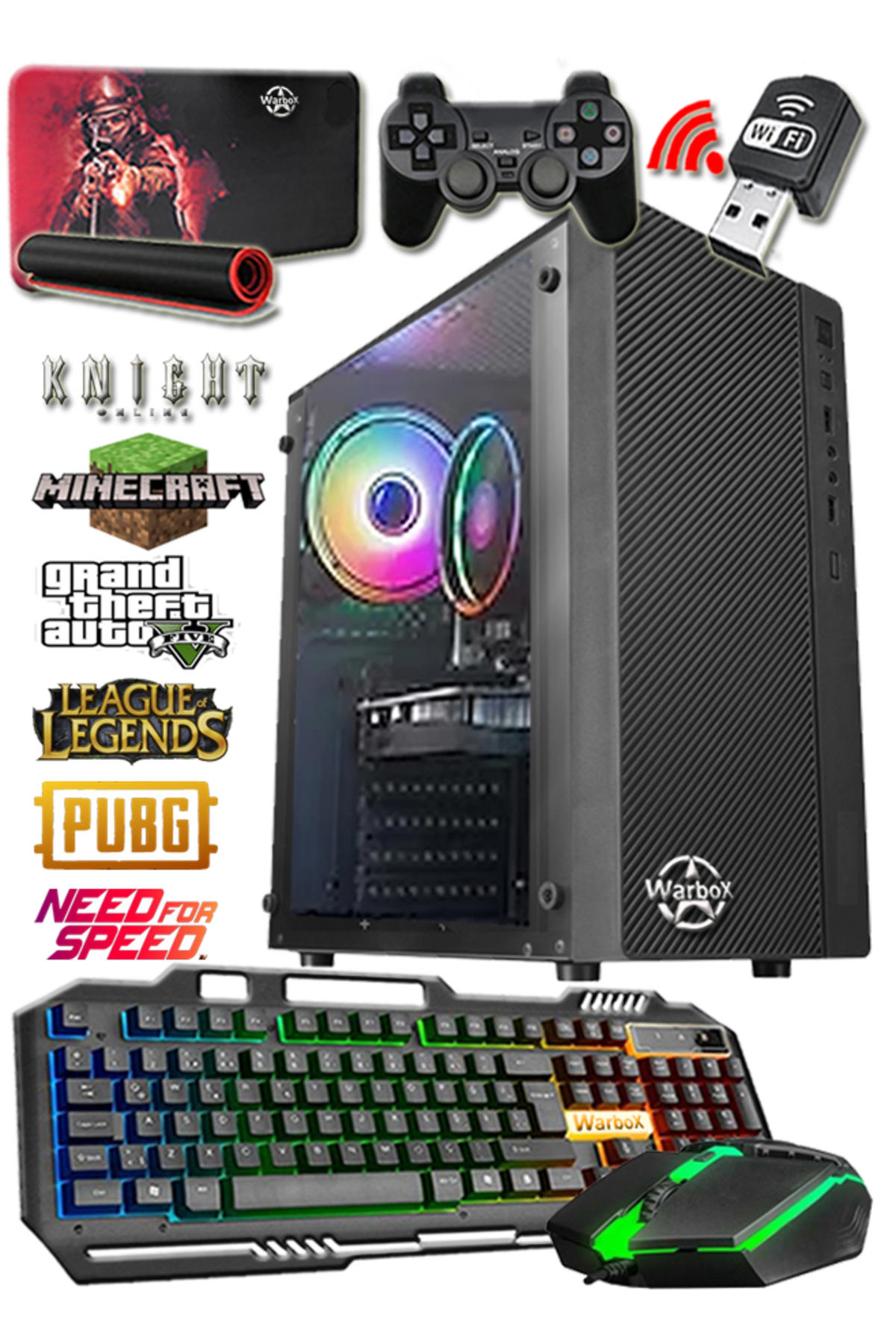 Raze MAX Harici GeForce GT 730 Intel Core i5 650 8 GB Ram 128 GB SSD Tower FreeDos Masaüstü Bilgisayar