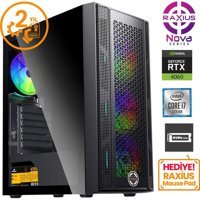 Raxius Nova G1 İ74060-27FF08 Harici GeForce RTX 4060 Intel Core i7 12700F 32 GB Ram 2 TB SSD Tower FreeDos Masaüstü Bilgisayar