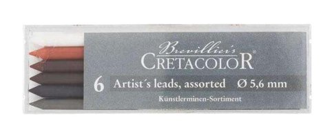 Cretacolor Assorted 5.6 mm 6'lı Siyah Kalem Ucu 1 Adet