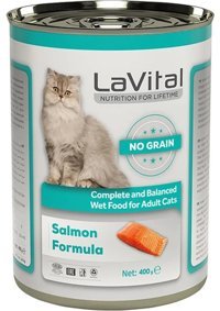 Lavital No Grain Somonlu Parça Etli-Soslu Yaş Kedi Maması 400 gr