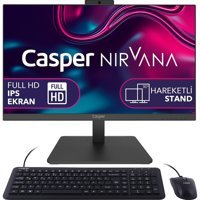 Casper Nirvana A60.1270-BF00X-V Dahili Iris Xe Graphics Intel Core i7 12700H 16 GB Ram 1 TB SSD 23.8 inç Full HD Freedos All In One Bilgisayar