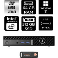 Dell Optiplex 7010MFF N002O7010MFFP397 Dahili Intel UHD Graphics Intel Core i5 13500T 64 GB 512 GB Windows 11 Home Mini Pc + Per4 USB Flash Bellek