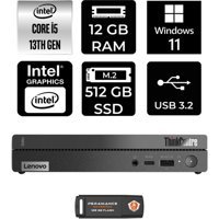 Lenovo ThinkCentre 50Q Gen 4 12LN0048TRP357 Dahili Intel UHD Graphics Intel Core i5 13420H 12 GB 512 GB Windows 11 Home Mini Pc + Per4 USB Flash Bellek