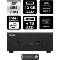 Asus ExpertCenter PN64-P1340 Dahili Intel Iris Xe Graphics Intel Core i7 12700H 40 GB 4 TB FreeDos Mini Pc + Per4 USB Flash Bellek