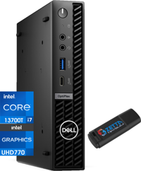 Dell Optiplex 7010MFF N007O7010MFFPUBU03 Dahili Intel UHD Graphics 770 Intel Core i7 13700T 16 GB DDR5 1 TB FreeDos Mini Pc