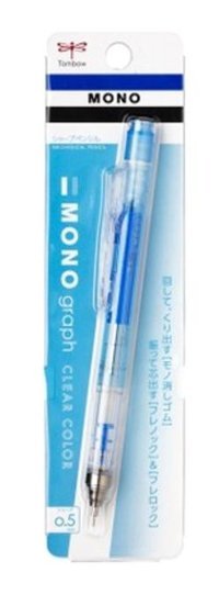 Tombow Mono Silgili Plastik Metalik Mavi 0.5 mm Versatil Kalem