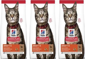 Hill's Science Plan Kuzu Etli Tahıllı Yetişkin Kuru Kedi Maması 3x3 kg