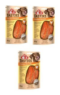 8in1 Tasties Tavuk Tüm Irklar Yetişkin Köpek Maması 3x85 gr