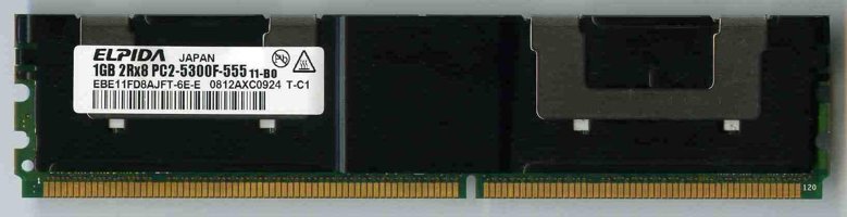 Elpida EBE11FD8AJFT-6E-E 1 GB DDR2 1x1 667 MHz Ram