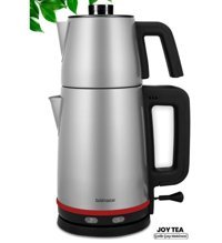 Goldmaster Joy Tea Çelik Demlikli 2200 W Çelik Gövdeli İnox Çay Makinesi