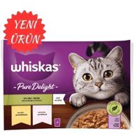 Whiskas Pure Delight Tavuk-Somon Parça Etli Yaş Kedi Maması 13x85 gr