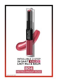 L’Oréal Paris Infaillible 2 Step 804 Rose Kalıcı Mat Likit Fırçalı Ruj