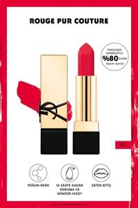 Yves Saint Laurent Rouge Pur Couture R11 Kalıcı Saten Krem Lipstick Ruj