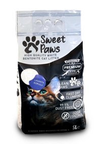 Sweet Paws Lavanta Kokulu Topaklanan İnce Taneli Bentonit Kedi Kumu 5 lt