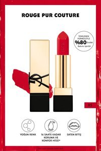 Yves Saint Laurent Rouge Pur Couture R5 Kalıcı Saten Krem Lipstick Ruj