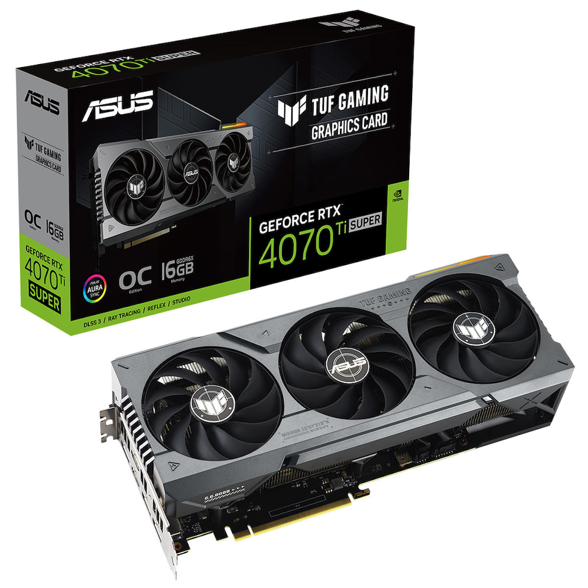 Asus TUF Gaming Black RTX 4070 Tİ Super OC 16 GB GDDR6X PCI-Express 4.0 DirectX 12 Ultimate 3 Fanlı 256 Bit Gaming NVIDIA Ekran Kartı