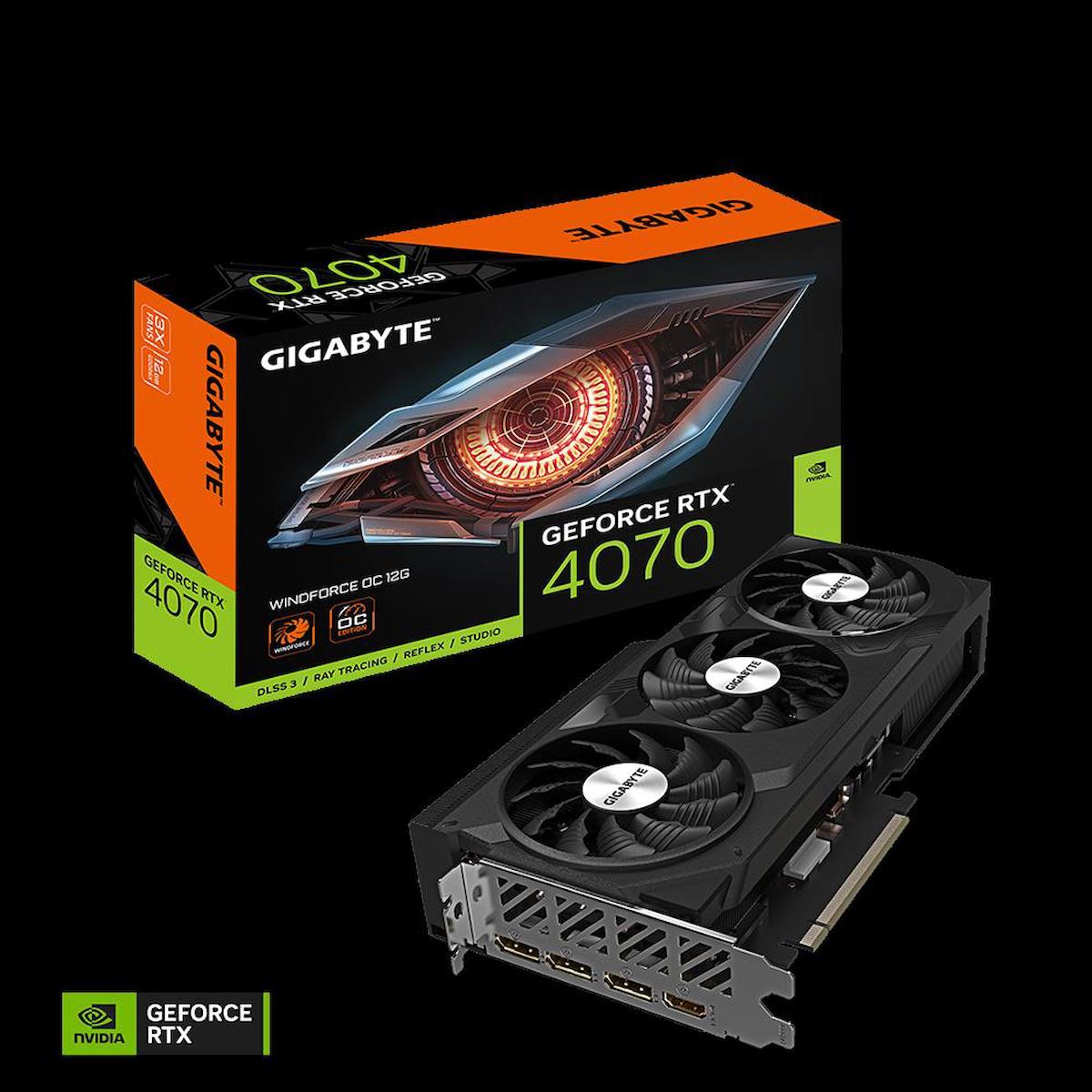 Gigabyte RTX 4070 OC 12 GB GDDR6X PCI-Express 4.0 DirectX 12 Ultimate 3 Fanlı 192 Bit Gaming NVIDIA Ekran Kartı