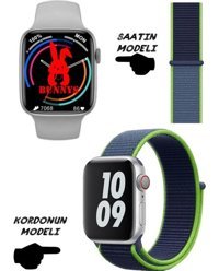 Rabbit Store Watch 8 Android GPS 45 mm Silikon Kordon Kare Unisex Akıllı Saat Mor - Nane Yeşili