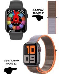 Rabbit Store Watch 8 Pro Android 45 mm Silikon Kordon Kare Unisex Akıllı Saat Turuncu