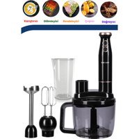 Goldmaster Bestrobot 5 ın 1 1500 ml Plastik Hazneli Turbolu 4 Bıçaklı Blender Seti Siyah