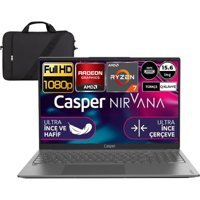 Casper Nirvana X600.5700-BV00X6 Harici AMD Radeon RX Vega 8 AMD Ryzen 7 5700U 8 GB Ram 1 TB SSD 15.6 inç Full HD FreeDos Laptop + Çanta