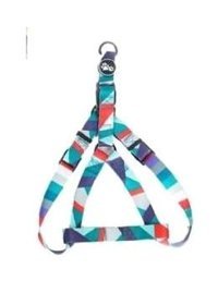 Ally Paws Geometrik 30-60 cm Airtag Ayarlanabilir Göğüs H Tipi Köpek Tasmaları Çok Renkli