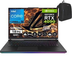 Asus Rog Strix Scar 18-N604001 Harici GeForce RTX 4090 Intel Core i9 13980HX 32 GB DDR5 Ram 1 TB SSD 18 inç QHD+ FreeDos Oyuncu Laptop + Weblegelsin Çanta