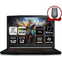 MSI Thin GF63 12UC-666XTR-A14 Dahili GeForce RTX 3050 Intel Core i7 12650H 48 GB Ram 2 + 2 TB SSD 15.6 inç Full HD Windows 11 Home Oyuncu Laptop + Anzar Mouse