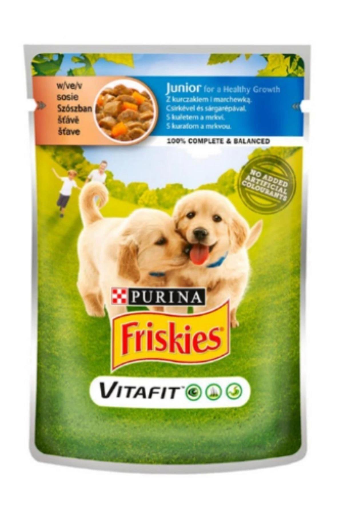 Friskies Vitafit Havuçlu-Tavuklu Parça Etli Yavru Yaş Köpek Maması 100 gr 20'li